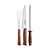 JOGO CHURASCO INOX 3PÇS TRADICIONAL 22290/055 - Imagem 1
