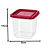POTE MANTIMENTO QUADRADO AVULSO TRANSP. 550ML 2206 - Imagem 2