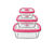 CONJ. 3 POTE QUAD. COM TRAVA SANREMO 712/57C - Imagem 1