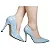 Scarpin Verniz Baby Blue Longbeak Sola Natural Salto 11cm cód. 4244 - Imagem 1