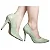 Scarpin Verniz Menta Longbeak Sola Natural Salto 11cm cód. 4245 - Imagem 1
