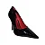 Scarpin Verniz Preto Long Beak Interior Vermelho Salto 11cm - Imagem 3