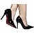Scarpin Verniz Preto Long Beak Interior Vermelho Salto 11cm - Imagem 1