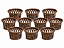 KIT 10 UNIDADES - Vaso Sofisticado Vazado Marrom - Imagem 2
