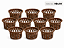 KIT 35 UNIDADES - Vaso Sofisticado Vazado Marrom - Imagem 1