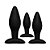 Kit Plug Anal 3 Peças Em Silicone - Imagem 1