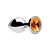 Plug Anal de Metal Médio Cristal Dourado - Imagem 1