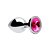Plug Anal de Metal Grande Cristal Pink - Imagem 1