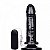 Prótese Pênis Realístico Com Vibro e Ventosa Preto - Imagem 1