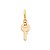 BERLOQUE FOLHEADO A OURO FORMATO CHAVE. MED 2,70CM ROMMANEL 542404 - Imagem 1