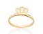 ANEL INFANTIL COROA FOLHEADO A OURO ROMMANEL 511816 - Imagem 1