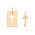 PINGENTE FOLHEADO A OURO CARA METADE. MED. 2,80CM ROMMANEL 542405 - Imagem 1
