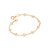 PULSEIRA INFANTIL FOLHEADO A OURO COM PÉROLAS. MED 14CM ROMMANEL 551313 - Imagem 1