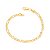 PULSEIRA MASCULINA FOLHEADO A OURO FIO ALTERNADO. MED 18/19/20/21CM ROMMANEL 550047 - Imagem 1