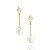 BRINCO FOLHEADO A OURO COM ZIRCÔNIAS E PÉROLAS SINTÉTICAS. MED. 3,50CM ROMMANEL 525724 - Imagem 1