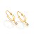 ARGOLA INFANTIL FOLHEADO A OURO COM CRISTAL COLORIDO. MED 2,1CM ROMAMNEL 523201 - Imagem 1