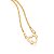 GARGANTILHA FOLHEADO A OURO CORAÇÃO COM CRISTAL. MED 50CM ROMMANEL 531182 - Imagem 1