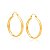 ARGOLA LARGA FOLHEADO A OURO MED. 2,8CM ROMMANEL 520285 - Imagem 1