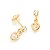 BRINCO INFANTIL FOLHEADO A OURO CORAÇÃO COM CRISTAL. MED 1,1CM ROMMANEL 523196 - Imagem 1