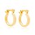 ARGOLA FOLHEADO A OURO ARO DETALHADO. MED 1,0CM ROMMANEL 523579 - Imagem 1