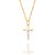 PINGENTE MASCULINO FOLHEADO A OURO FORMATO CRUZ COM CRISTO EM RHODIUM. MED 2CM ROMMANEL 540819 - Imagem 2