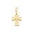 PINGENTE MASCULINO FOLHEADO A OURO FORMATO CRUZ. MED 2,3CM ROMMANEL 540698 - Imagem 1