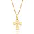 PINGENTE MASCULINO FOLHEADO A OURO FORMATO CRUZ. MED 2,3CM ROMMANEL 540698 - Imagem 2