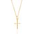 PINGENTE INFANTIL FOLHEADO A OURO FORMATO CRUZ LISA. MED 1,7CM ROMMANEL 540001 - Imagem 3