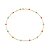GARGANTILHA CHOKER FOLHEADO A OURO COM CRISTAIS COLORIDOS. MED 37CM ROMMANEL 531958 - Imagem 1