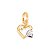 PINGENTE FOLHEADO A OURO CORAÇÕES. MED 0,8CM ROMMANEL 540752 - Imagem 1