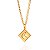 PINGENTE MASCULINO FOLHEADO A OURO FORMATO LOSANGO COM DETALHE DE CAVALO. MED 2,70CM ROMMANEL 541954 - Imagem 2