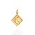 PINGENTE MASCULINO FOLHEADO A OURO FORMATO LOSANGO COM DETALHE DE CAVALO. MED 2,70CM ROMMANEL 541954 - Imagem 1