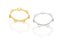 ANEL DUPLO FOLHEADO A OURO E RHODIUM FORMADO POR CORAÇÕES ROMMANEL 512827 - Imagem 3