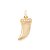 PINGENTE FOLHEADO A OURO NO FORMATO DENTE. MED 2,90CM ROMMANEL 542312 - Imagem 1