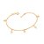 PULSEIRA FOLHEADO A OURO COM PINGENTES ESPÍRITO SANTO E CRUZ. MED 19CM ROMMANEL 551724 - Imagem 1