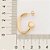 ARGOLA OVAL TUBO FOLHEADO A OURO. MED 3,0CM ROMMANEL 526669 - Imagem 3