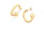 ARGOLA OVAL TUBO FOLHEADO A OURO. MED 3,0CM ROMMANEL 526669 - Imagem 2