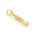 BERLOQUE FOLHEADO A OURO FIGA. MED 3CM ROMMANEL 542408 - Imagem 1