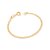 PULSEIRA INFANTIL FOLHEADO A OURO ELOS DIAMANTADOS. MED 14/16CM ROMMANEL 551717 - Imagem 1