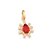 PINGENTE GOTA FOLHEADO A OURO COM CRISTAIS COLORIDOS. MED 1,80CM ROMMANEL 542366 - Imagem 1