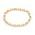 PULSEIRA MASCULINA FOLHEADO A OURO PEÇAS RETÂNGULARES. MED 19/20CM ROMMANEL 550542 - Imagem 1