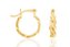 ARGOLA FOLHEADO A OURO FIO ENTRELAÇADO. MED 1,5CM ROMMANEL 522423 - Imagem 2