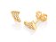 BRINCO FOLHEADO A OURO FORMATO DE DENTE. MED 0,7CM ROMMANEL 526677 - Imagem 2