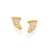 BRINCO FOLHEADO A OURO FORMATO DE DENTE. MED 0,7CM ROMMANEL 526677 - Imagem 1