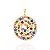 PINGENTE FOLHEADO A OURO MANDALA RODA DA VIDA. MED 5,30CM ROMMANEL 542268 - Imagem 1