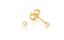 BRINCO  FOLHEADO A OURO ESTRELA DE ZIRCÔNIA. MED 0,30CM ROMMANEL 526462 - Imagem 2