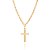 PINGENTE MASCULINO FOLHEADO A OURO CRUZ COM APLIQUE DE RHODIUM. MED 4,3CM ROMMANEL 542415 - Imagem 2