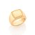 ANEL MASCULINO FOLHEADO A OURO QUADRADO COM DETALHES ROMMANEL 513002 - Imagem 1