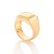 ANEL MASCULINO FOLHEADO A OURO QUADRADO COM DETALHES ROMMANEL 513002 - Imagem 2