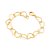 PULSEIRA FOLHEADO A OURO CORAÇÕES. MED 19CM ROMMANEL 551729 - Imagem 1